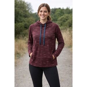 Title Nine Women's Manresa Hoodie Brown Sz L Activewear NEW